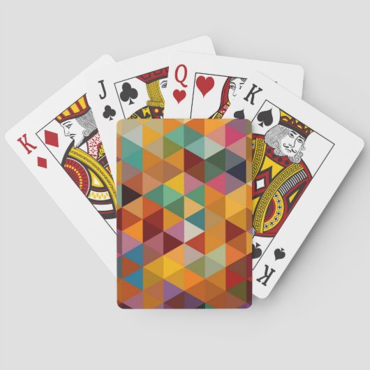 ヴィンテージの三角形パターン背景 トランプ (裏面)