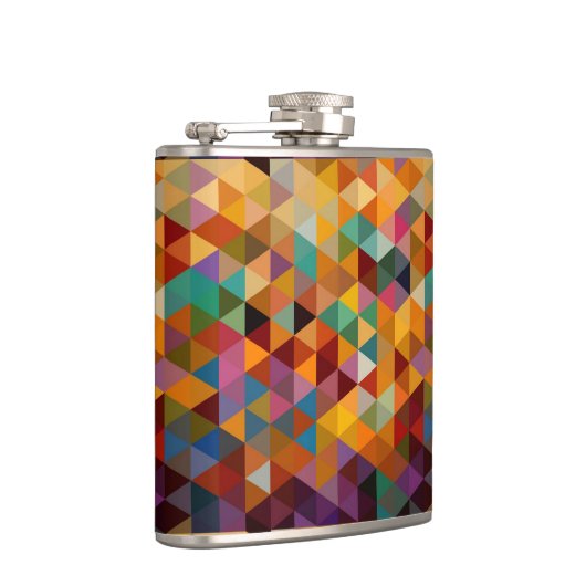 ヴィンテージの三角形パターン背景 フラスク (右)