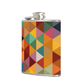 ヴィンテージの三角形パターン背景 フラスク (左)