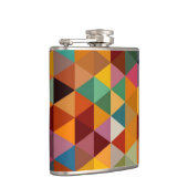 ヴィンテージの三角形パターン背景 フラスク (右)