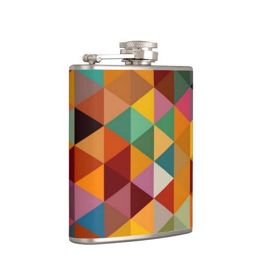 ヴィンテージの三角形パターン背景 フラスク (右)