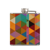 ヴィンテージの三角形パターン背景 フラスク (裏面)