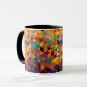 ヴィンテージの三角形パターン背景 マグカップ (正面左)