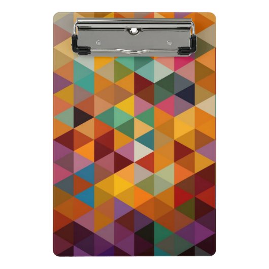 ヴィンテージの三角形パターン背景 ミニクリップボード (正面)