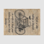 ヴィンテージの三輪車辞書の芸術の自転車の引用文 薄葉紙 (正面)