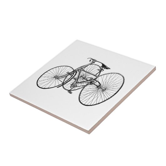 ヴィンテージの三輪車- 3つの車輪の自転車 タイル (側面)