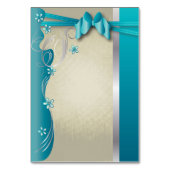 ヴィンテージの上品なターコイズおよび銀 テーブルナンバー (裏面)