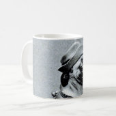 ヴィンテージの上品なパグの写真 コーヒーマグカップ (正面左)