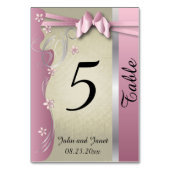 ヴィンテージの上品なピンクの電気石-テーブル数 テーブルナンバー (正面)