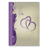 ヴィンテージの上品な曲線のデザイン|の紫色の紫色 テーブルナンバー (裏面)