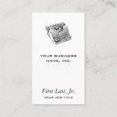 ヴィンテージの下草の動揺してなタイプライター 名刺 (正面)