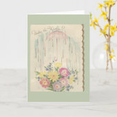 ヴィンテージの下 カード (黄色い花)