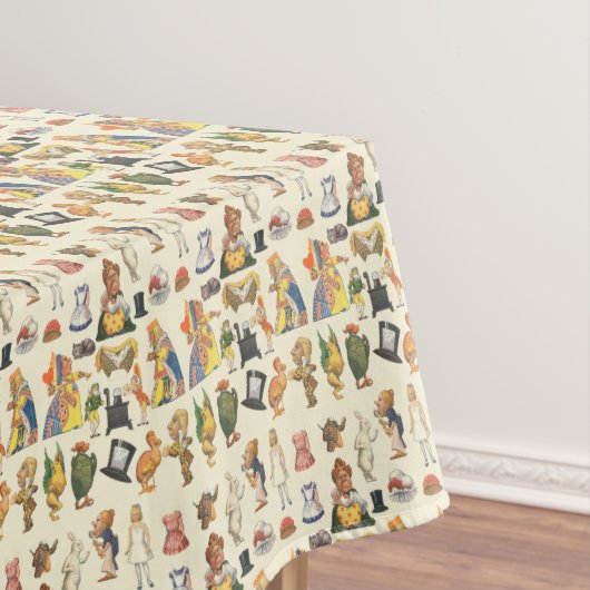 ヴィンテージの不思議な国のイメージのアリス テーブルクロス (インサイチュ)
