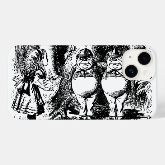 ヴィンテージの不思議の国のアリス、ツイードルダムとツイードルディ Case-Mate iPhoneケース (裏面 (横))