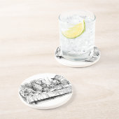 ヴィンテージの不思議の国のアリス、ティーパーティーのシーン コースター (側面)