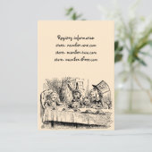 ヴィンテージの不思議の国のアリス、ティーパーティーのシーン 招待状 (スタンド正面)