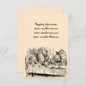 ヴィンテージの不思議の国のアリス、ティーパーティーのシーン 招待状 (正面/裏面)