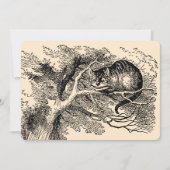 ヴィンテージの不思議の国のアリス、女の子の誕生日 招待状 (正面)