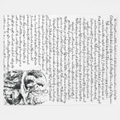 ヴィンテージの不思議の国の1865年のアリスの冒険 フリースブランケット (正面(横))