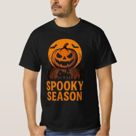 ヴィンテージの不気味なハロウィーンのデザイン ジャック・オ・ランタン Tシャツ
