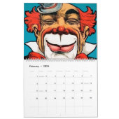 ヴィンテージの不気味なピエロカレンダー カレンダー (2月 2026)