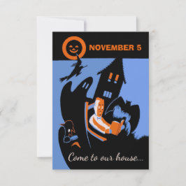 ヴィンテージの不気味なミステリーパーティーのカスタムの文字 招待状