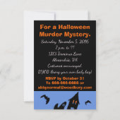 ヴィンテージの不気味なミステリーパーティーのカスタムの文字 招待状 (裏面)