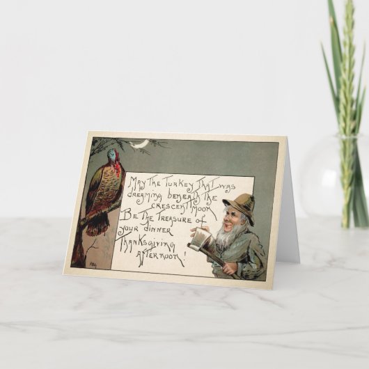 ヴィンテージの不気味な感謝祭カード シーズンカード (正面)