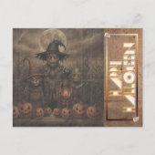 ヴィンテージの不気味な案山子ハロウィン シーズンポストカード (正面)