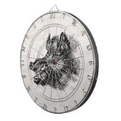 ヴィンテージの不道徳なイノシシwのきばのテンプレート ダーツボード (正面右)