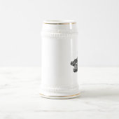 ヴィンテージの不道徳なイノシシwのきばのテンプレート ビールジョッキ (中央)