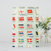 ヴィンテージの世界の国旗 便箋 (スタンド正面)