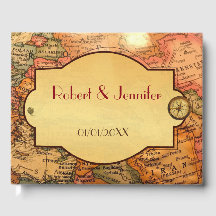 ヴィンテージの世界の旅行をテーマ結婚にした