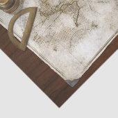 ヴィンテージの世界地図および用具 薄葉紙 (詳細)