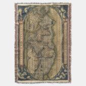ヴィンテージの世界地図のアンティークの地図書 スローブランケット (正面縦)