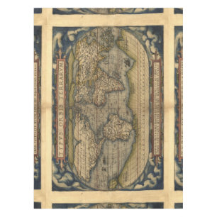 ヴィンテージの世界地図のアンティークの地図書 テーブルクロス