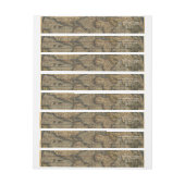 ヴィンテージの世界地図のアンティークの地図書 ラップアラウンドラベル (シート)