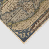 ヴィンテージの世界地図のアンティークの地図書 薄葉紙 (詳細)