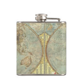 ヴィンテージの世界地図のフラスコ フラスク (裏面)