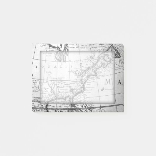 ヴィンテージの世界地図の付箋のパッド ポストイット (正面)