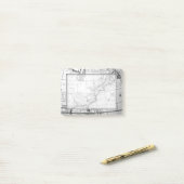 ヴィンテージの世界地図の付箋のパッド ポストイット (デスク上)