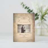 ヴィンテージの世界地図の写真の保存日付 案内ポストカード (スタンド正面)