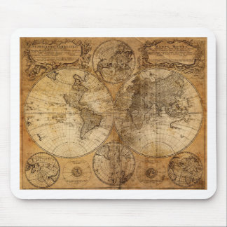 ヴィンテージの世界地図の地図書 マウスパッド