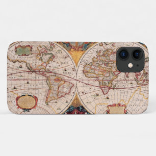 ヴィンテージの世界地図1600年頃 iPhone 11 ケース