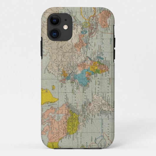 ヴィンテージの世界地図1910年 Case-Mate iPhoneケース (裏面)