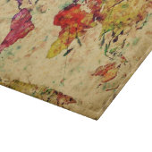 ヴィンテージの世界地図 カッティングボード (角)
