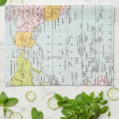 ヴィンテージの世界地図 キッチンタオル (折り畳み)