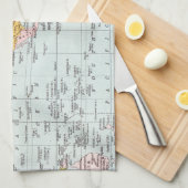 ヴィンテージの世界地図 キッチンタオル (四つ折り)