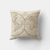 ヴィンテージの世界地図 クッション (裏面)