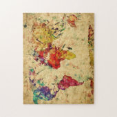 ヴィンテージの世界地図 ジグソーパズル (縦)